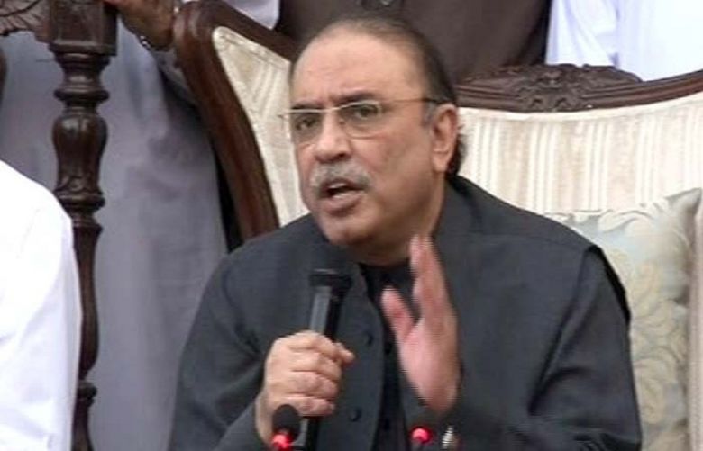 Former president and co-chairman of Pakistan People’s Party Asif Ali Zardari 