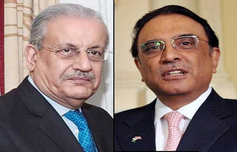 Asif Ali Zardari and Senate Chairman Mian Raza Rabbani