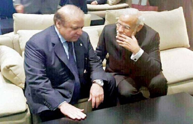 In a file photo Prime Minister Nawaz Sharif and his Indian counterpart Narendra Modi meet ahead of the UN climate summit in Paris.