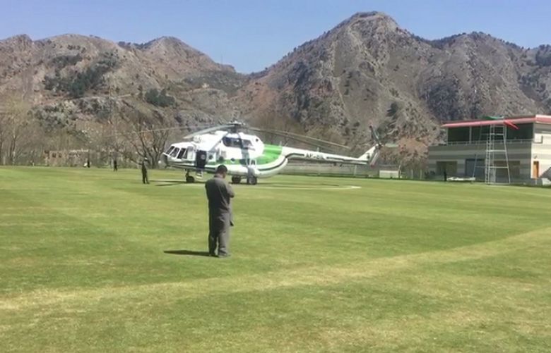 KP CM&#039;s helicopter disrupts under-13 cricket trials in Abbottabad