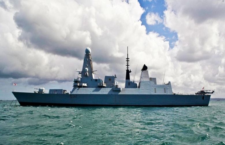 British Navy ship, the HMS Daring arrives for Aman-17 exercise. ─ Photo courtesy British High Commission
