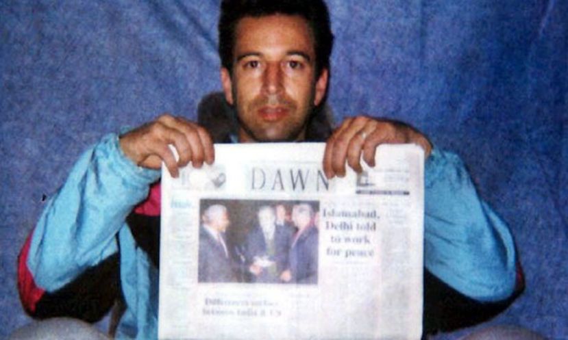 One of the photos taken of Wall Street Journal reporter Daniel Pearl prior to his death