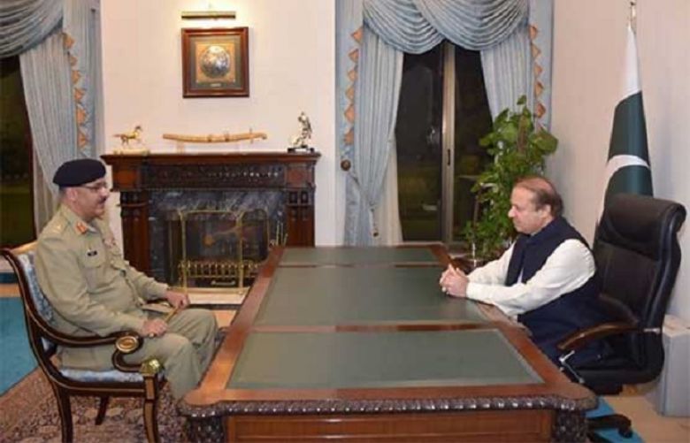 Chairman Joint Chiefs of Staff Committee General Zubair Hayat called on Prime Minister Nawaz Sharif in Islamabad