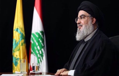 Secretary General of the Lebanese Hezbollah resistance movement Sayyed Hassan Nasrallah