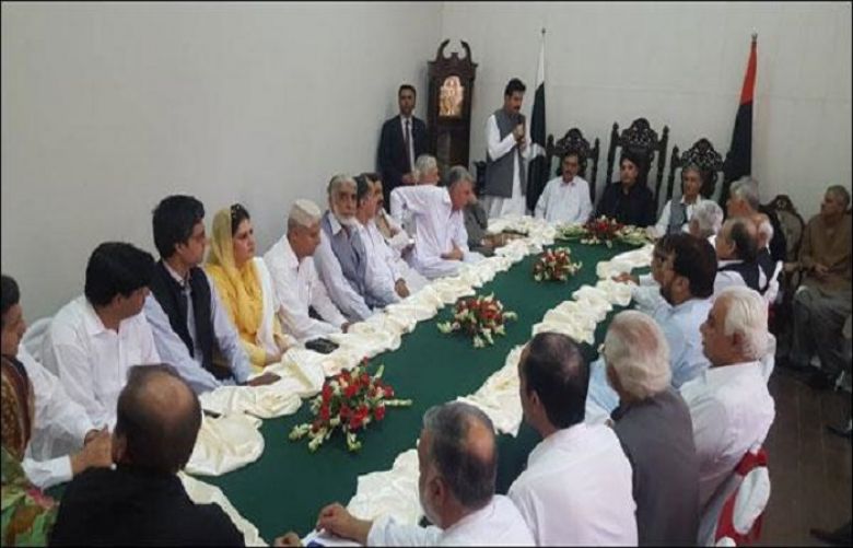 Bilawal Bhutto Zardari presiding meeting in Peshawar