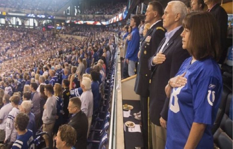 Mike Pence said he abandoned the game because kneeling during the anthem &quot;disrespects our soldiers&quot;
