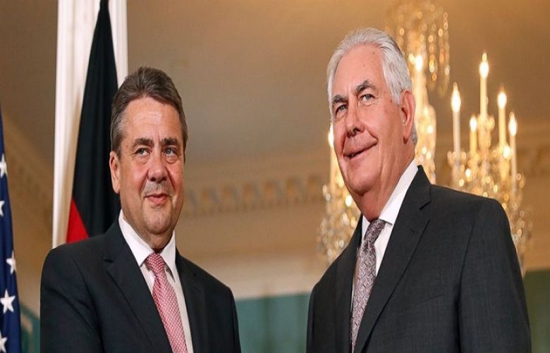 German Foreign Minister Sigmar Gabriel and U.S. Secretary of State Rex Tillerson