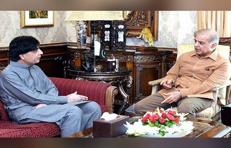 Chief Minister Punjab Shehbaz Sharif and Chaudhry Nisar