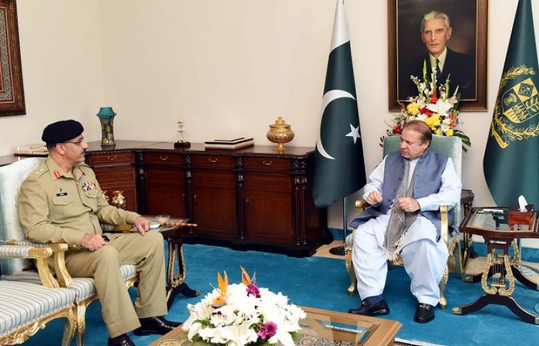 Chairman Joint Chiefs of Staff Committee meets PM Nawaz