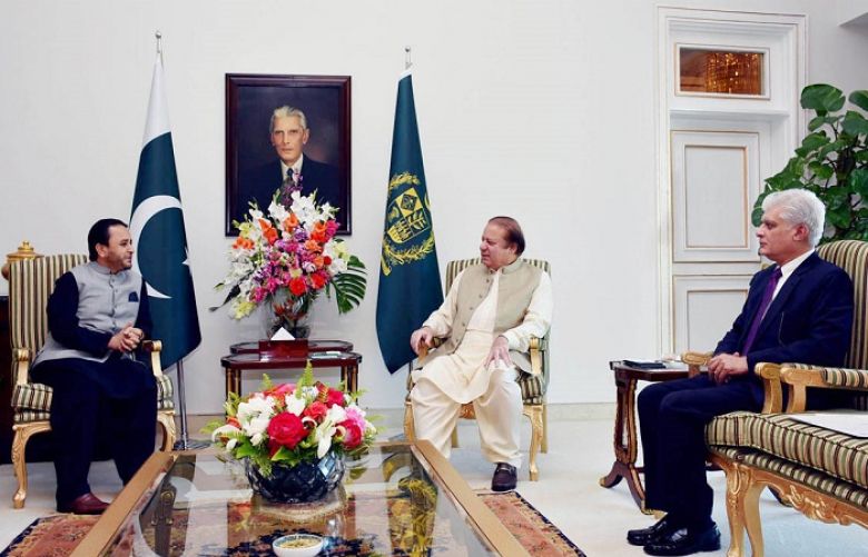 CM GB Hafiz Hafeez-ur-Rehman called on PM Nawaz Sharif at PM House.