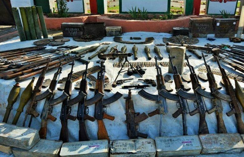 Arms and ammunition recovered in Tuesday raids.