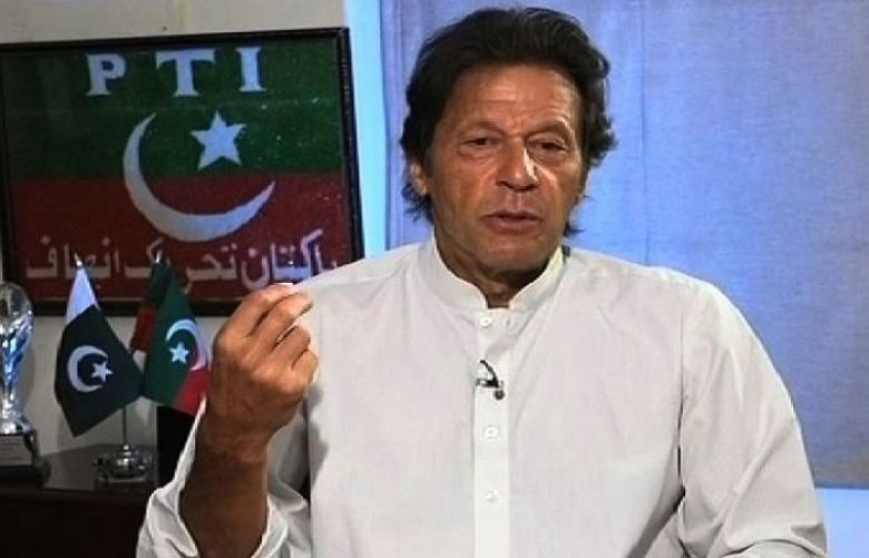 Pakistan Tehreek-e-Insaf (PTI) chairman Imran Khan 