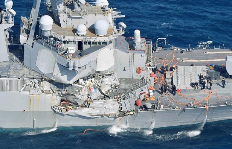 10 Missing, 5 Injured In US Warship-Merchant Ship Collision