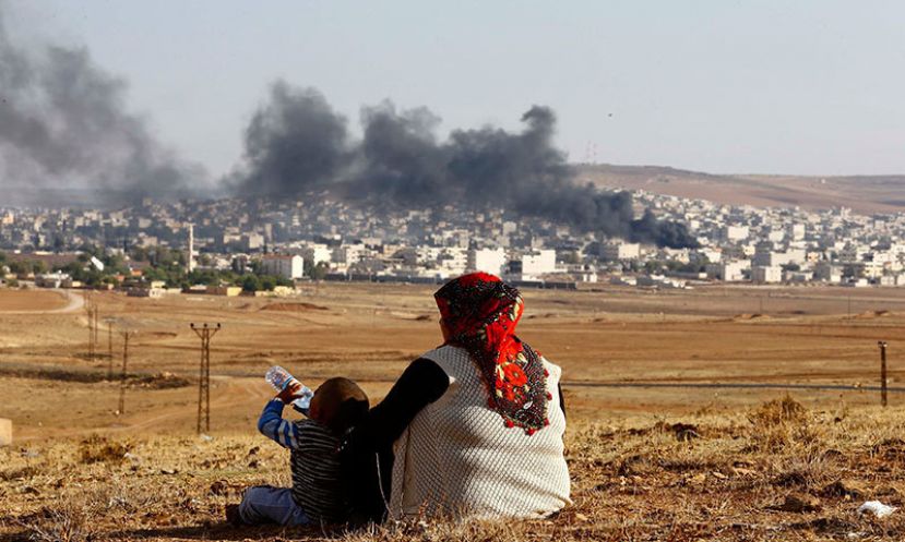 اتحادی افواج کی شام میں داعش کے خلاف بمباری