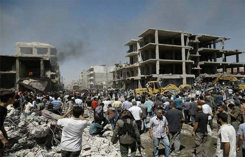 شام: دو بم دھماکوں میں 44 افراد جاں بحق اور سو سے زائد زخمی