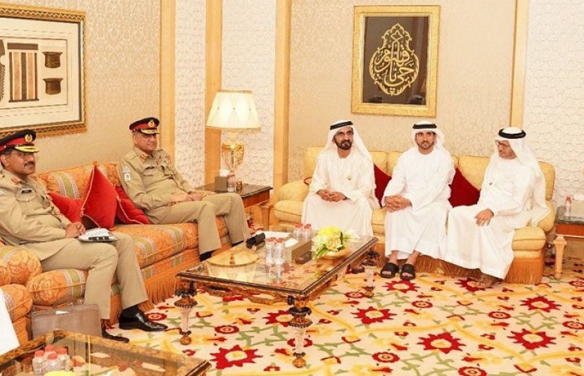 آرمی چیف اور دبئی کے حکمران شیخ محمد کی ملاقات، مختلف امور پر تبادلہ خیال
