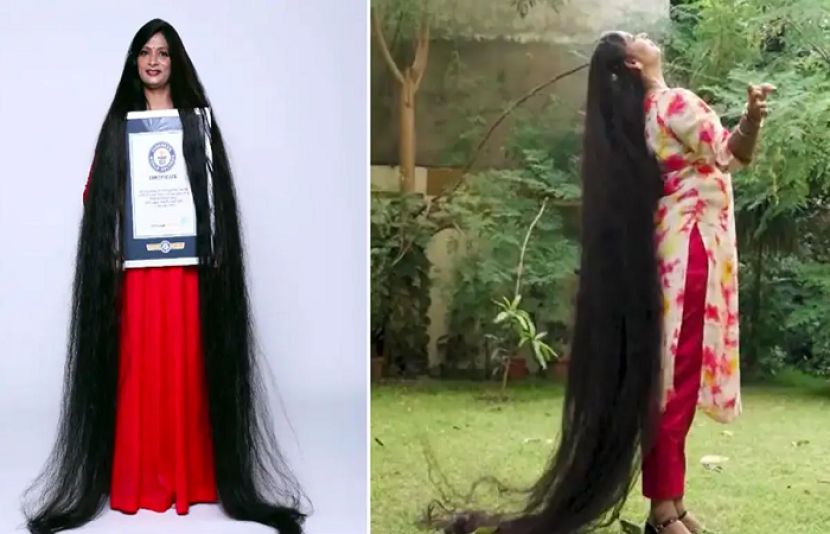 بھارتی خاتون نے لمبے بالوں کا عالمی ریکارڈ اپنے نام کر لیا