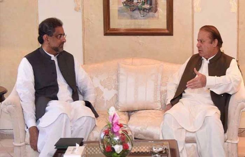 وزیراعظم شاہد خاقان عباسی اور نوازشریف کے درمیان ملاقات