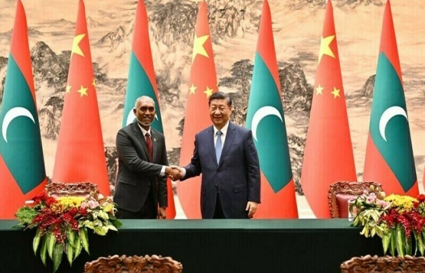 مالدیپ کے صدر محمد معیزو اور چینی صدر شی جن پنگ