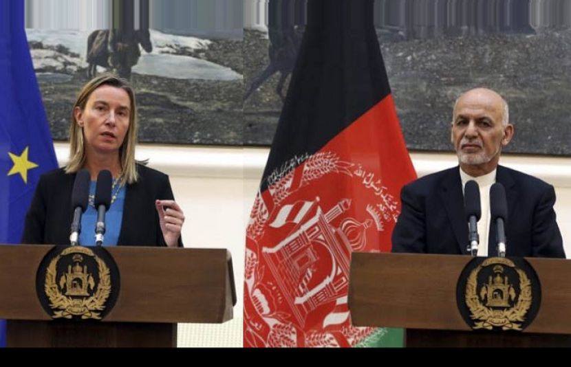 افغانستان صدر کی یورپی یونین خارجہ پالیسی کی سربراہ کے ہمراہ پریس کانفرنس