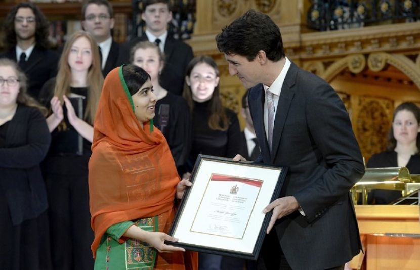 ملالہ یوسف زئی کینیڈا کی &#039;اعزازی شہری&#039; بن گئیں