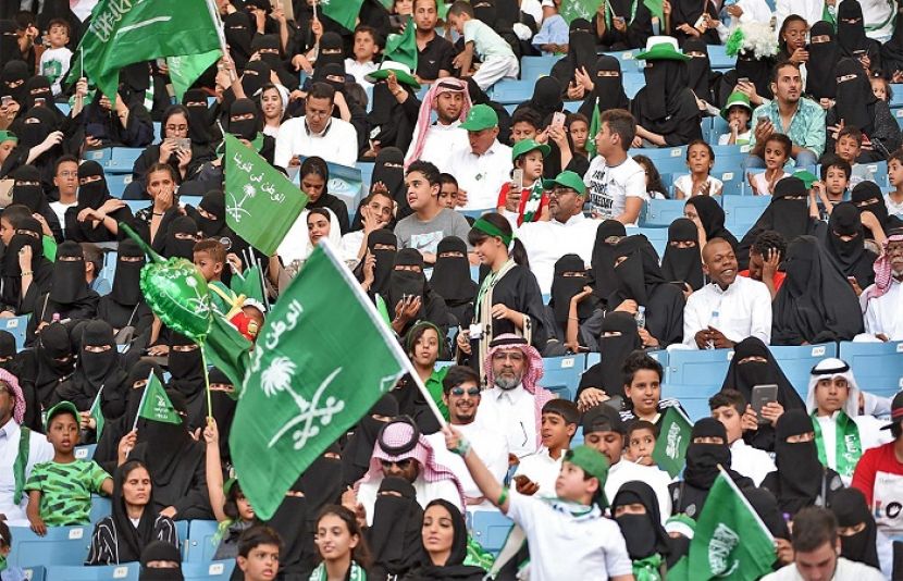سعودی عرب: قومی دن پرخواتین کو اسٹیڈیم میں آنے کی اجازت