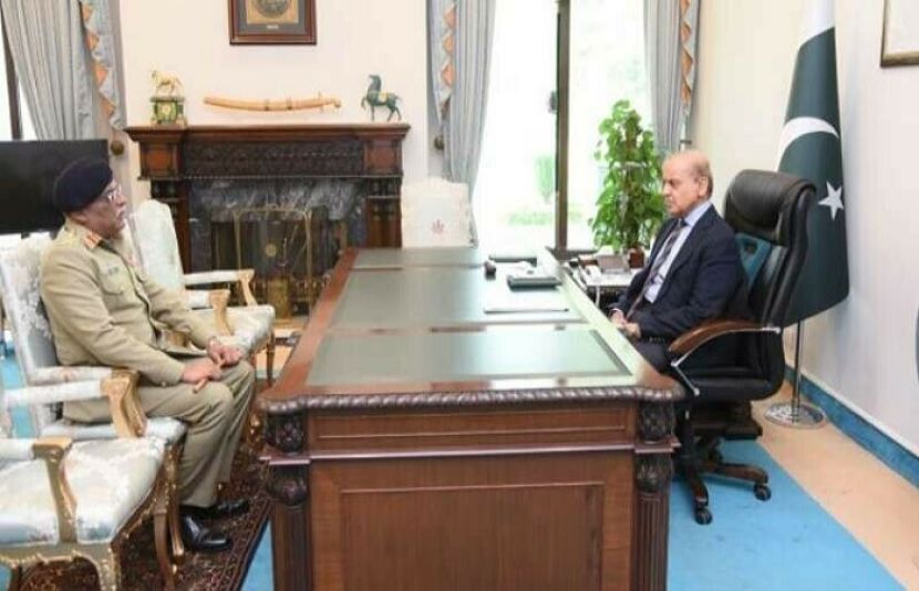 وزیر اعظم شہباز شریف سے چیئرمین جوائنٹ چیفس آف سٹاف کمیٹی جنرل شمشاد مرزا کی ملاقات