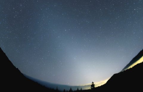 That faint light in night sky could be the gegenschein