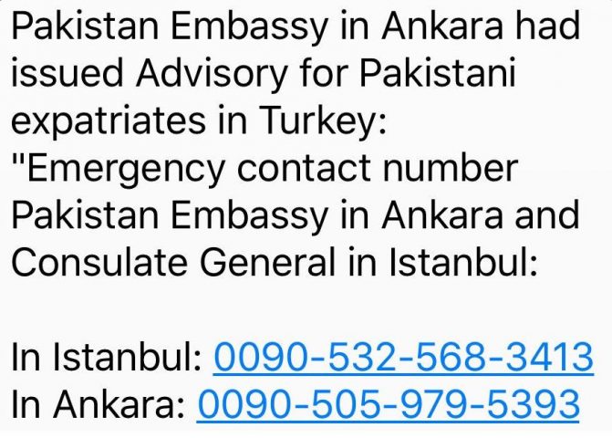pakistan embassy releases emergency contact numbers in turkey such tv