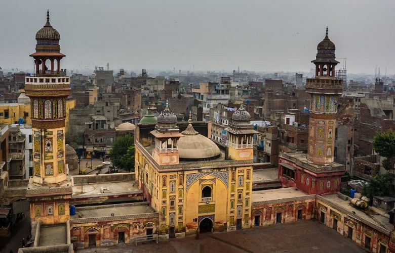 The Wazir Khan Mosque, built during Shahjahan&#039;s time, is a riot of colours.