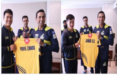 Two Chinese cricketers join Peshawar Zalmi squad in Dubai