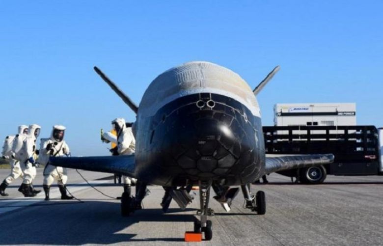 The U.S. Airforce&#039;s X-37B Orbital Test Vehicle mission 4 after landing at NASA&#039;s Kennedy Space Center Shuttle Landing Facility in Cape Canaveral, Florida, U.S., May 7, 2017. U.S. Air Force