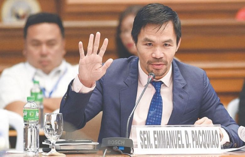Philippine boxer-turned-politician Manny Pacquiao