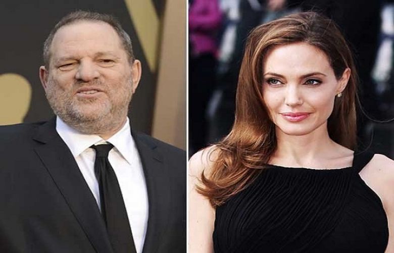 producer Harvey Weinstein and Jolie 