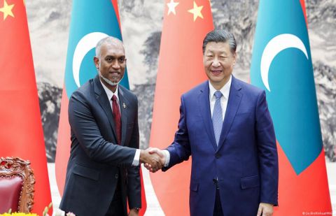 Maldivian President Mohamed Muizzu and Chinese President Xi Jinping