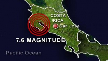 Powerful Earthquake Reported in Costa Rica 