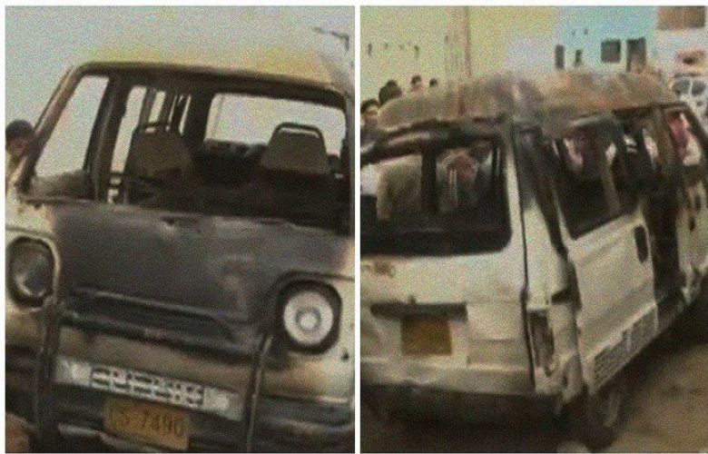 Six children brought Civil Hospital burns ward as their school van caught fire
