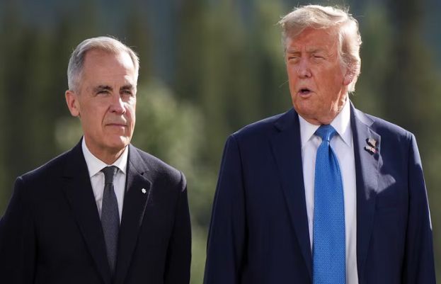 Us President Donald Trump and Canadian Prime Minister Mark Carney