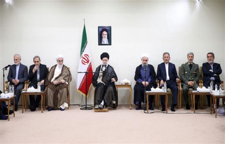 Leader of the Islamic Revolution Ayatollah Seyyed Ali Khamenei is addressing the cabinet
