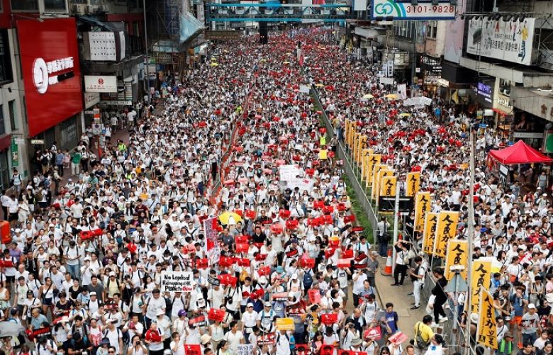 Hong Kong plunged into political crisis after huge protest against extradition law