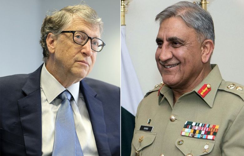 Chief of Army Staff General Qamar Javed Bajwa and Bill Gates hold phone talk