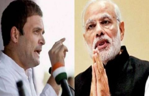 Indian Congress leader Rahul Gandhi and Prime Minister Narendra Modi 