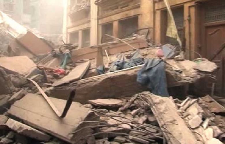 A residential building collapsed in Malir Karachi