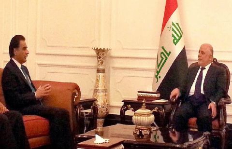 Ayaz Sadiq and  Iraqi Prime Minister Dr Haider Al Ebadi
