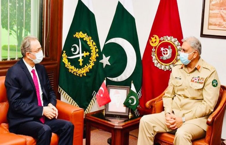 Turkish Ambassador to Pakistan Mehmet Pacaci called on Army Chief General Qamar Javed Bajwa in Rawalpindi