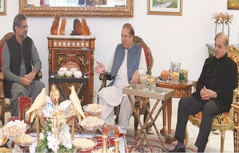 PM Abbasi, CM Shehbaz meet Nawaz Sharif