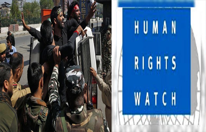 HRW urges Indian govt to immediately release detained people in IoK