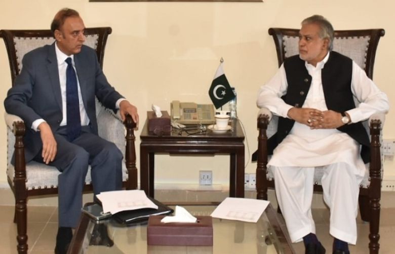 Finance Minister Ishaq Dar and  State Bank of Pakistan Governor Jameel Ahmed