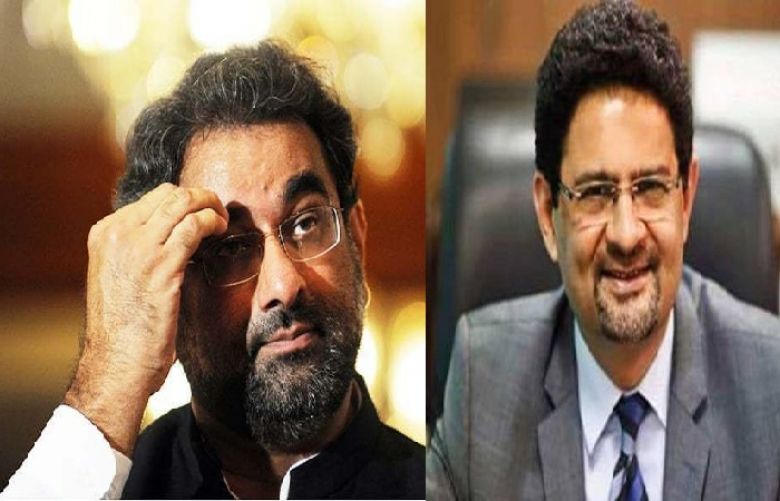 The interior ministry placed the name of  Shahid Khaqan Abbasi and Miftah Ismail on  ECL