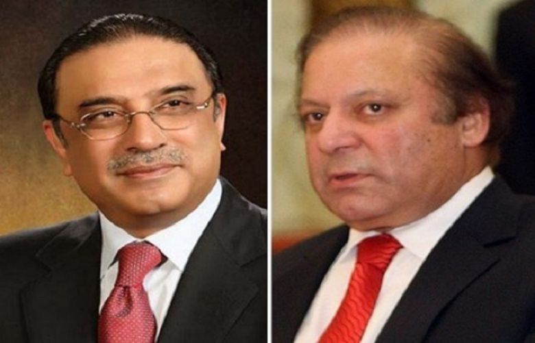 Pakistan Peoples Party co-chairperson Asif Ali Zardari and former prime minister Nawaz Sharif